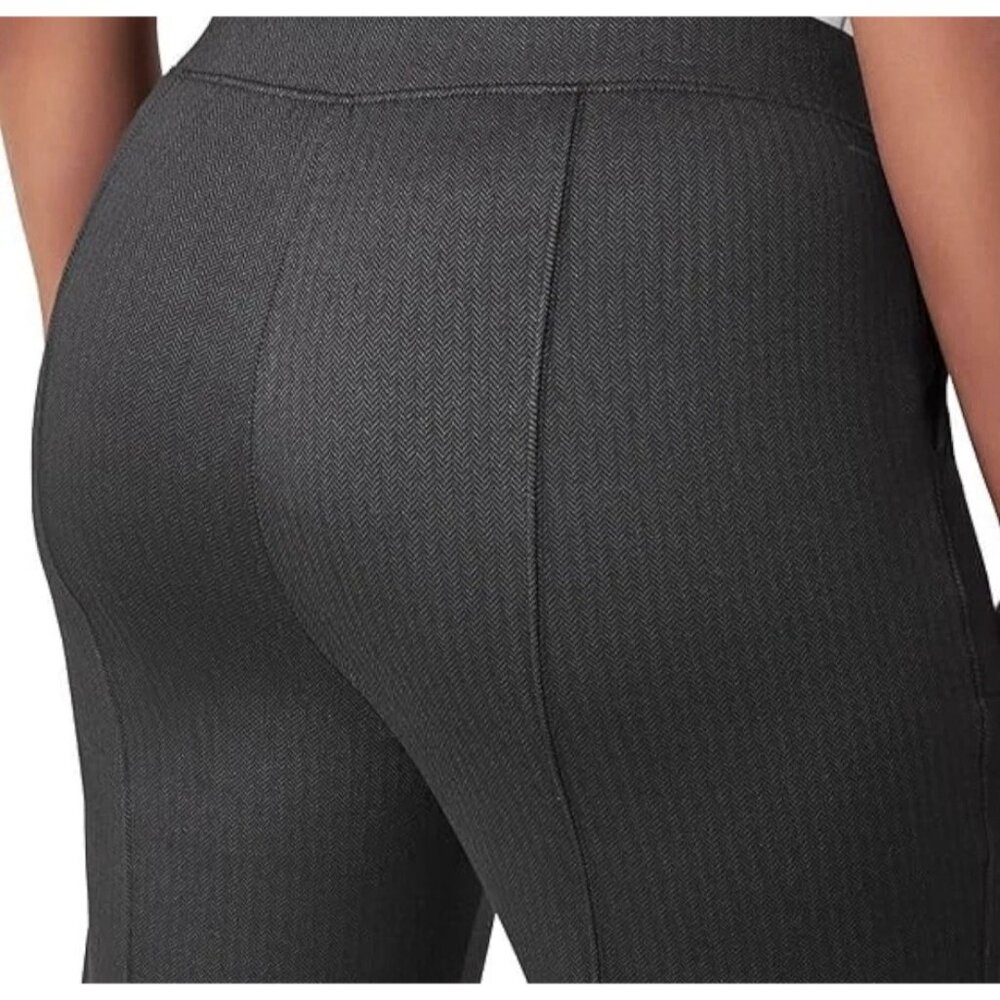 New Mondetta L High-Rise Pull-on Herringbone Straight Leg Stretch Wicking Pants - Picture 3 of 6